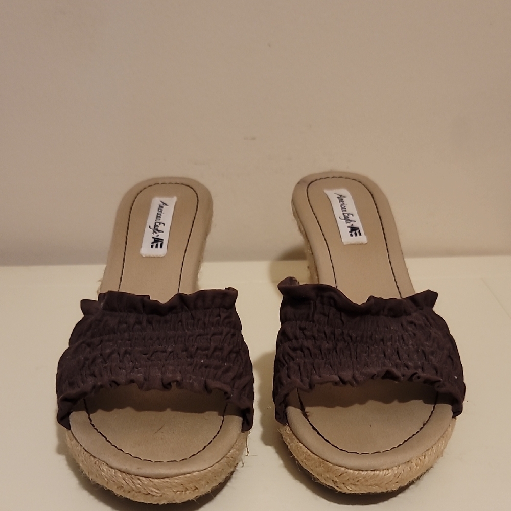 American Eagle Outfitters Brown Espadrille Slip-Ons